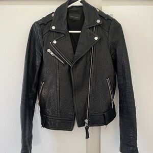 Mackage for Aritzia black leather jacket XS